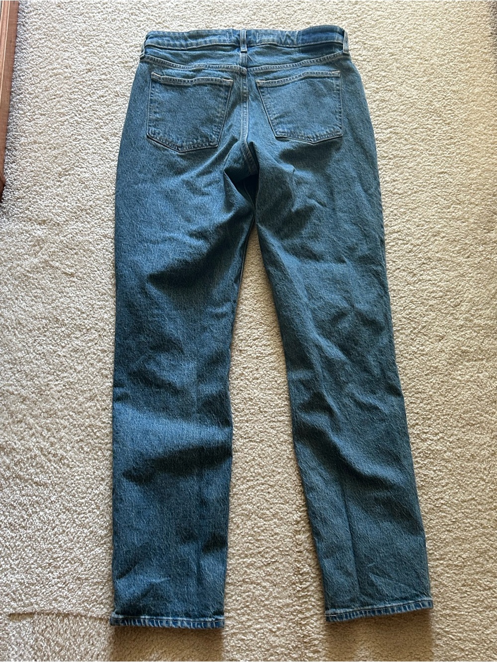 Abercrombie Curve Love Mid-Rise 90s Straight Jean - Blue - Picture 4 of 5